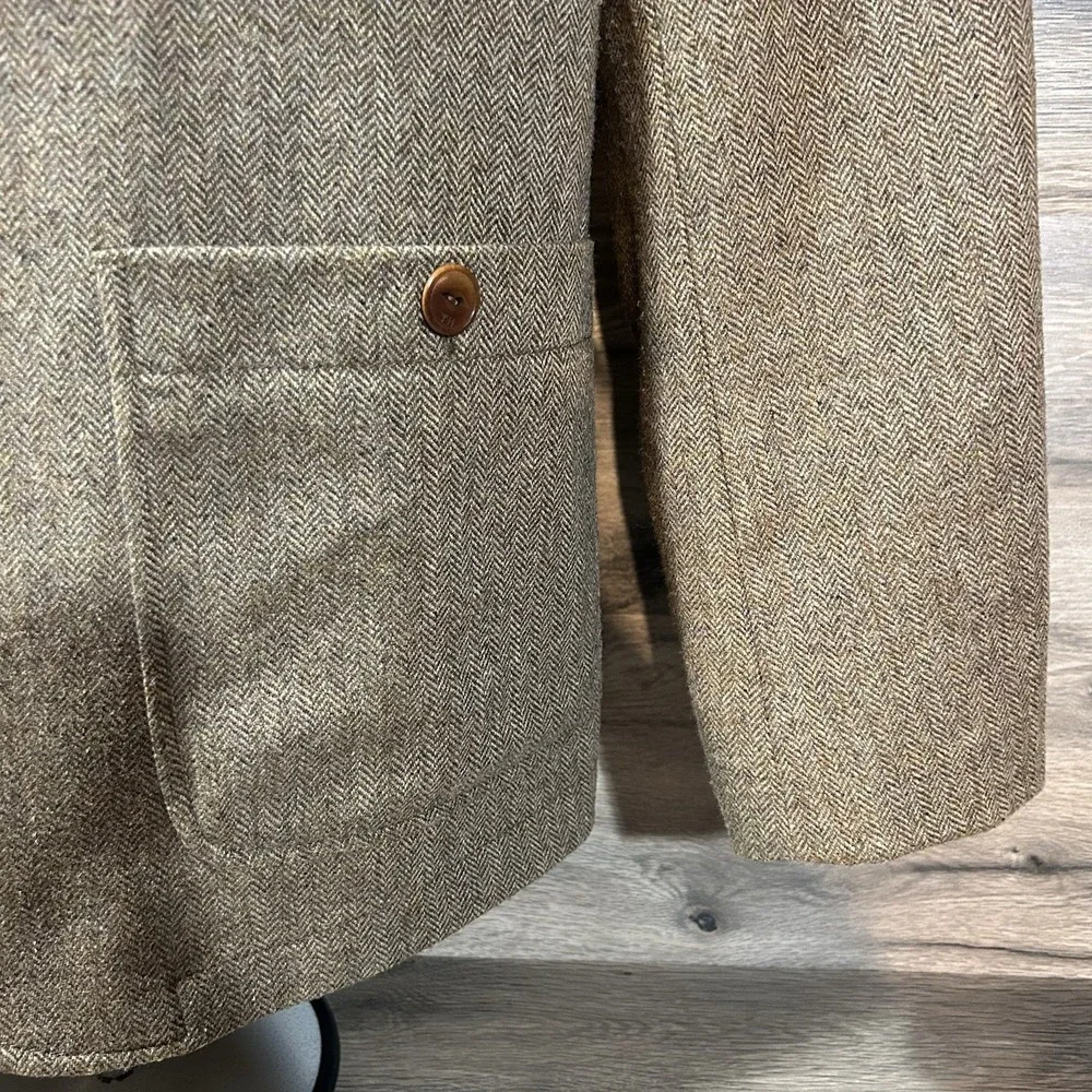 Tommy Hilfiger Men's Tweed Sport Coat Blazer Wool Blend Herringbone‎ Large